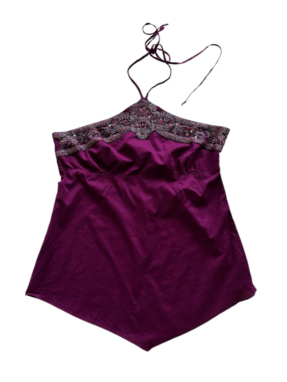 Vintage y2k Bebe beaded halter top - Picture 2 of 9